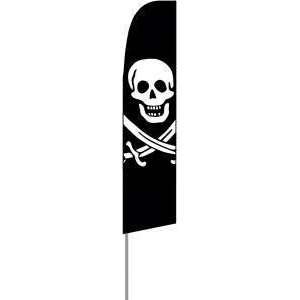  Jack Rackham Pirate Extra Wide Swooper Feather Flag 