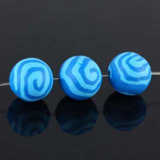 Polymer Clay Floral Flower Ball Loose Bead Finding 14mm  