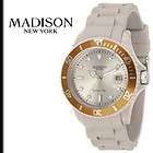 Madison New York Candy Date in Creme , Silikon Uhr, Trend Watch im 