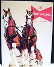 budweiser clydesdale sign  