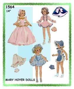 1564 Toni Doll Costumes Wardrobe Doll Pattern 14  