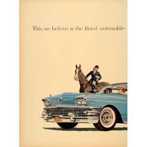  1958 Ad Buick Division General Motor Blue Limited Horse 