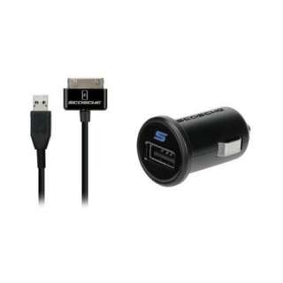 Black OEM Scosche powerPLUG Pro Low Profile USB Car Charger For iPhone 