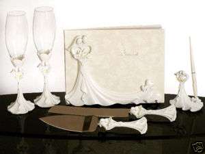 Bride & Groom Calla Lily Bridal Accessories Wedding Set  