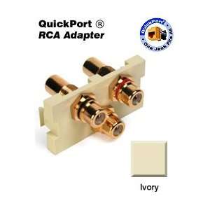   41292 3RI 3 Port RCA Adapter MOS Insert   Ivory