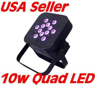   10 watt QUAD LED RGBW Par can puck style DMX Light 10W X 12 uplighting