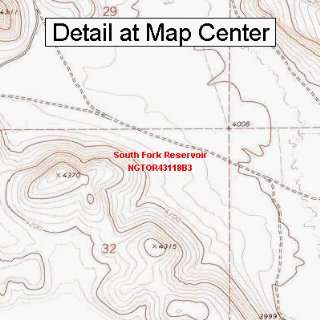 USGS Topographic Quadrangle Map   South Fork Reservoir, Oregon (Folded 