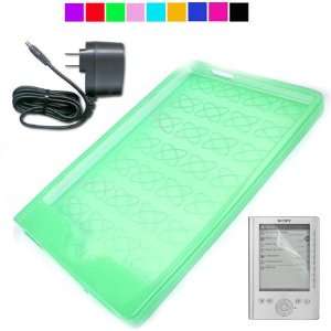  Sony PRS 300 Silicone Skin Cover + Screen Protector + Wall Charger 