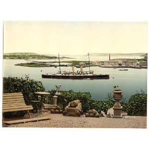  Photochrom Reprint of Queenstown Harbor. Co. Cork, Ireland 