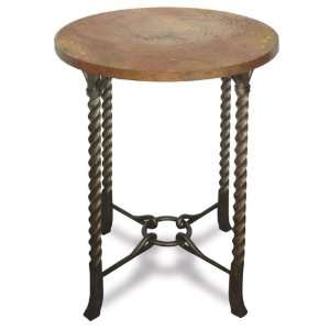  Riverside Medley Round Pub Table in Penny Patina