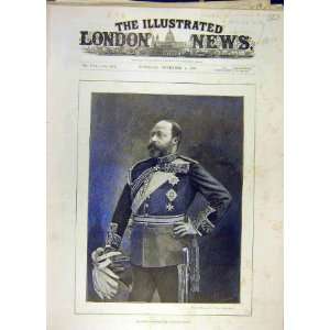 1891 Portrait Royal Highness Prince Wales Old Print