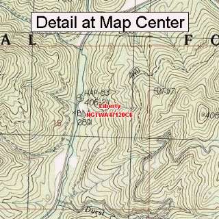 USGS Topographic Quadrangle Map   Liberty, Washington (Folded 