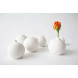   Miniature Japanese Porcelain Egg Bud Vases Patio, Lawn & Garden