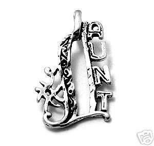 sterling silver #1 AUNT charm J5343  