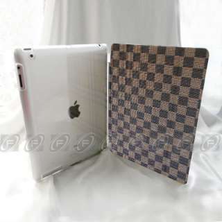   Fashion Magnetic Leather Smart Cover + Back Case w/ Stand for iPad 2
