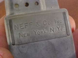 Vtg RARE Neff & Co. NY Bright ORANGE Lighter Works NR  