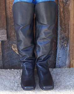 CIVIL WAR CAVALRY BLACK LEATHER BOOTS SIZE 9  