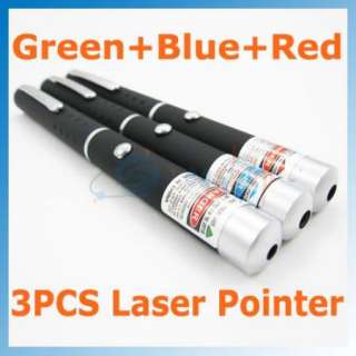   5mw Blue Violet+Green+Red Laser Pointer pen Visible Beam Fast From USA