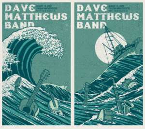 Dave Matthews Band Poster 09 West Palm Beach Set #/600  