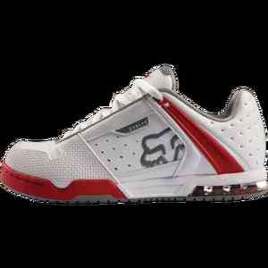 MENS FOX EVOLVE DELUXE SHOES NIB WHITE/RED  