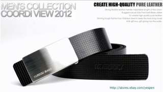   Checked Alloy Buckle   Black Brown White / 28“ 36”  