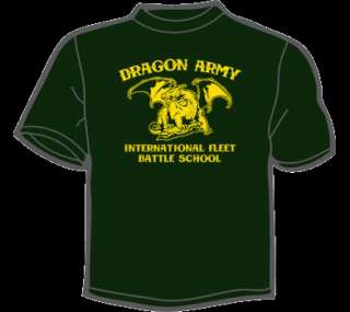 DRAGON ARMY BATTLE SCHOOL T Shirt MENS enders game  