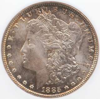 This is a 1885 Morgan Silver Dollar graded and authenticated by ANACS 