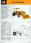 1973 John Deere 401 B Utility Loader Tractor Original Color 2 Sided 