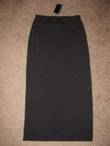   BLACK PIMA COTTON LONG STRAIGHT DRESS SKIRT NWT 3 M L $285  