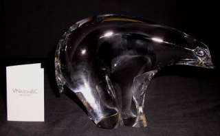 NASON & C MURANO ITALY ART GLASS FIGURE CLEAR BEAR  