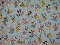 Disney Babies Cotton Corduroy Material/Fabric c.1984  