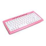 System S Mini Multimedia USB Tastatur Keyboard für PC in Pink