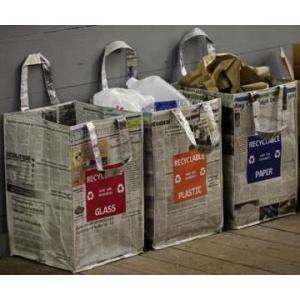   Collection 18 in. x 12 in. Newspaper Recycling Bag for Paper