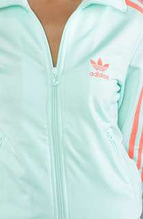 adidas The Firebird Track Top in Clear Mint and Turbo  Karmaloop 