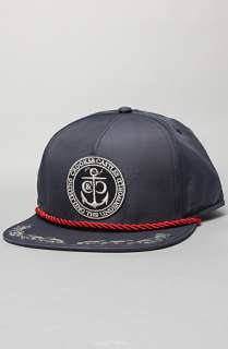 Crooks and Castles The Starboard Snapback Cap in Dark Navy  Karmaloop 