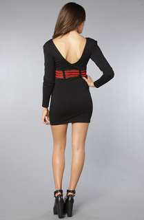 Motel The Estelle Sparkle Dress in Black and Red  Karmaloop 