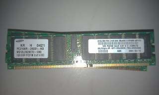 Lot of 7 Samsung M312L2828ET0 CB0 1GB DDR Memory IBM 09N4308  