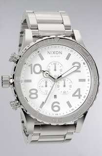 Nixon The 5130 Chrono Watch in High Polish Silver  Karmaloop 