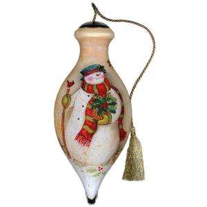 NeQwa Art Warm Hearts 4 in. Inside Hand Painted Christmas Ornament 