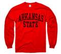 Arkansas State Red Wolves Red Arch Long Sleeve T Shirt