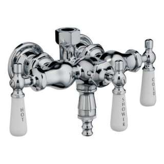 Handle Claw Foot Tub Diverter Faucet with Old Style Spigot and Lever 