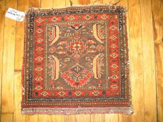 Antique Dated? Caucasian Karabagh Shirvan Rug Bagface Size 1.6x1.6 