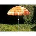   Sonnenschirm für Ihren Garten Hawaii feeling pur Bast Schirm orange