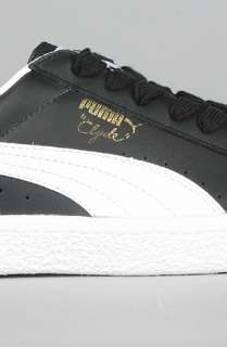 Puma The Clyde Sneaker in Black White  Karmaloop   Global 