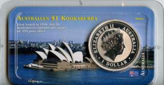 2001 $1 Silver Kookaburra Dollar Gem BU Littleton Slab  