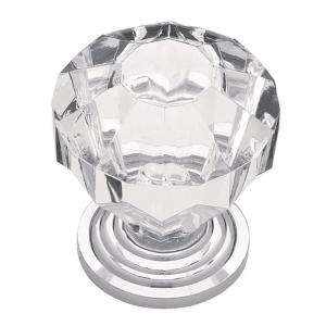   Acrylic Faceted Cabinet Hardware Knob P30122 CHC C 