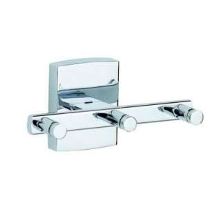 No Drilling Required Klaam Triple Robe Hook in Chrome KL400 3 CHR at 
