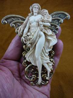   Gorgeous Full body Angel WOMAN ivory CAMEO Pendant Pin Ornament  