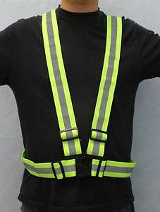 CSA Lime New High Visibility Reflective Safety Harness  