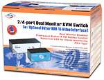 Linkskey LKV DM02SK Dual Monitor KVM Switch   2 Port, PS/2, Dual VGA 